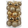 Набор пластиковых шаров HOUSE OF SEASONS, 23шт: 15шт*Ø7см, 8шт*Ø8см, золото 83098